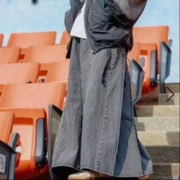 be with M misayo 데님 롱 스커트