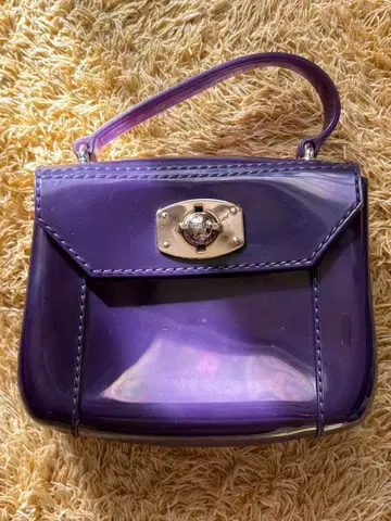 [ 미사용 ] FURLA 퍼플 플라스틱 핸드백