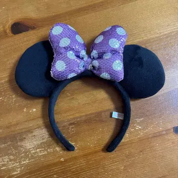 미니 스팽글 보라색 머리띠