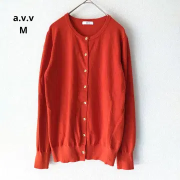 a.v.v 크루넥 가디건 레이온 혼방 오렌지 M