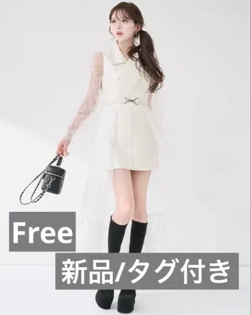 [ 새상품/미사용 ] 스팽글 시어 2Way 원피스