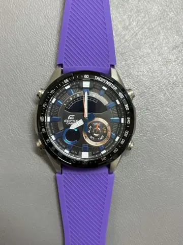 EDIFICE 다기능 아날로그 시계 퍼플 ERA-600