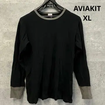 AVIAKIT XL 블랙 긴팔 티셔츠