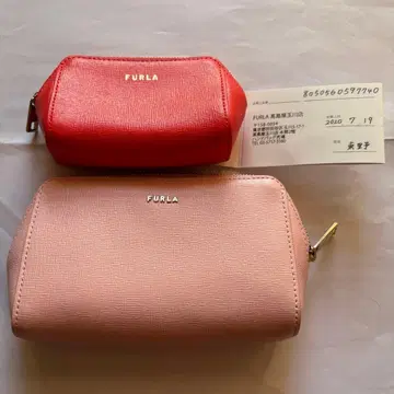 FURLA 핑크 레드 파우치