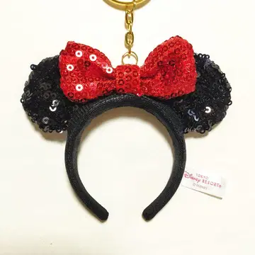 [엄선] 디즈니 머리띠 키링 미니 블랙&레드