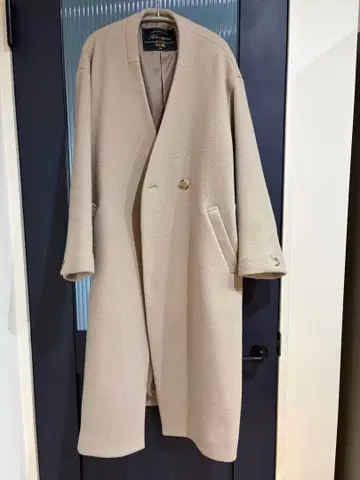 SLOBE IENA 울 100% 롱 코트 베이지