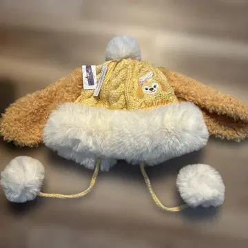 상하이 디즈니 한정판 쿠키안 귀 달린 니트 모자