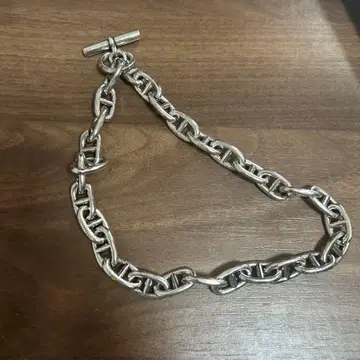 실버 체인 목걸이 토글식