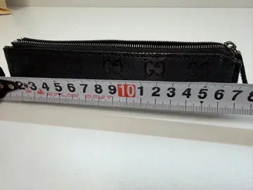 블랙 가죽 파우치