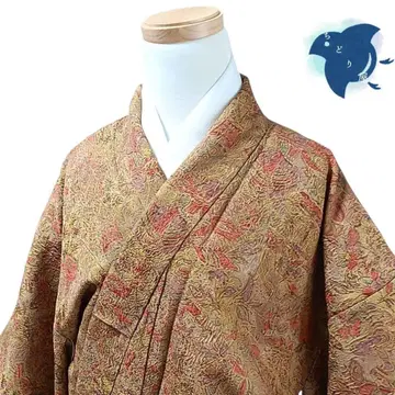 C35 치도리야 기모노 코몬 꽃 노랑