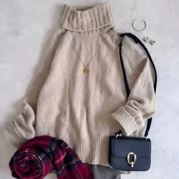 새상품급 갤러리 바이 터틀넥 울 니트 스웨터 일본제