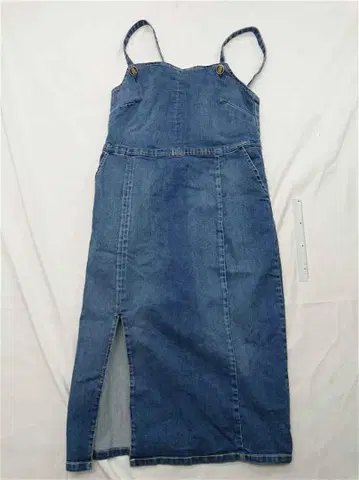 게스 GUESS 데님 오버롤 스커트 여성용 사이즈 4 블루 계열