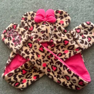 미니 마우스 레오파드 무늬 플리스 모자