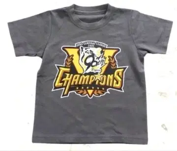 한신 타이거즈 우승 기념 T셔츠 다크 그레이 L 사이즈
