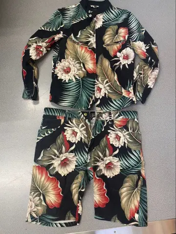 Schott 샷 하와이안 자켓 알로하 셔츠 숏팬츠 세트