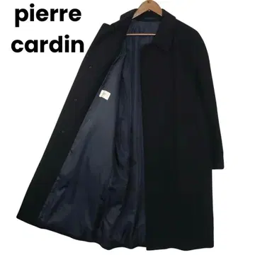 [ 레어 ] 피에르 가르뎅 캐시미어 혼방 울 체스터 코트 다크 네이비 L
