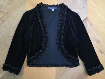 M'S GRACY 블랙 프릴 가디건 38 y42