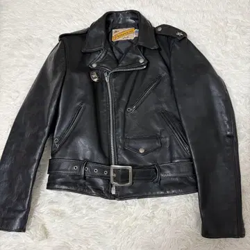 70s [Schott] 613 원스타 더블 라이더스 S 가죽 자켓