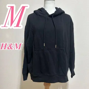 H&M 에이치앤엠 블랙 후드티 풀오버 맨투맨 코튼
