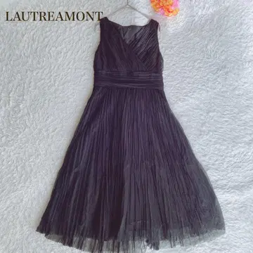 로트레아몽 [ S ] 블랙 플리츠 드레스 포멀 엘레강트