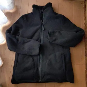 블랙 플리스 자켓 집업