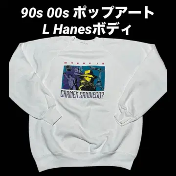 맨투맨 빈티지 팝 아트 화이트 90s 00s 멕시코제