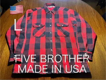 USA제! FIVE BROTHER 플란넬 셔츠 안감 퀼트 빈티지