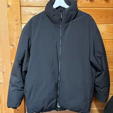 블랙 다운 자켓 풀 집업