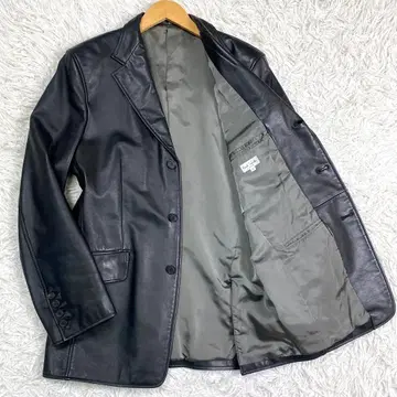 컨디션 최상 레어 XL 폴스미스 카우 가죽 테일러드 자켓 본절 흑