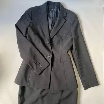 9호 사이즈 다크 그레이 스커트 수트 상하의 세트