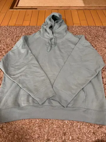 H&M 그린 후드 부착 후드티 2XL