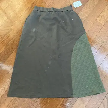 카키 롱 스커트