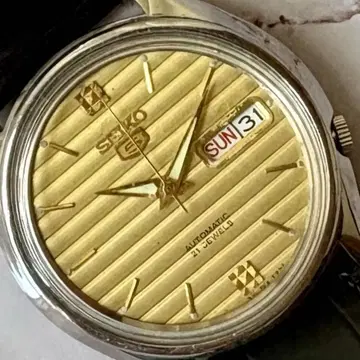 세이코 5 오버홀 완료 데이데이트 자동 와인딩 빈티지 70S 골드