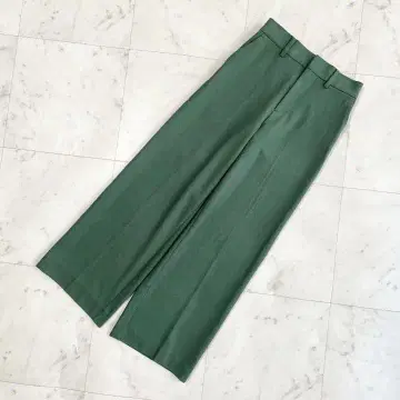 새상품급 유나이티드 애로우즈 와이드 팬츠 여성용 그린 XS