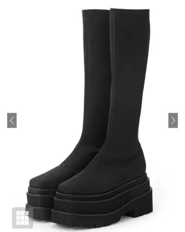 GRL 그레일 스트레치 플랫 통굽 롱 부츠[gd1586]