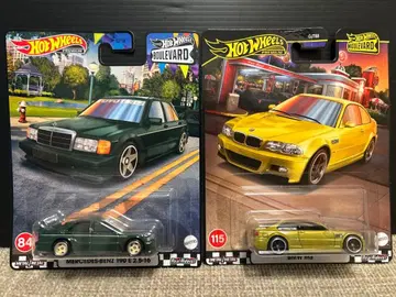 핫휠 부르바르 2대 세트 BMW M3, 벤츠 190E 2.5