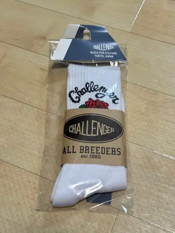 CHALLENGER 자수 장미 화이트 양말