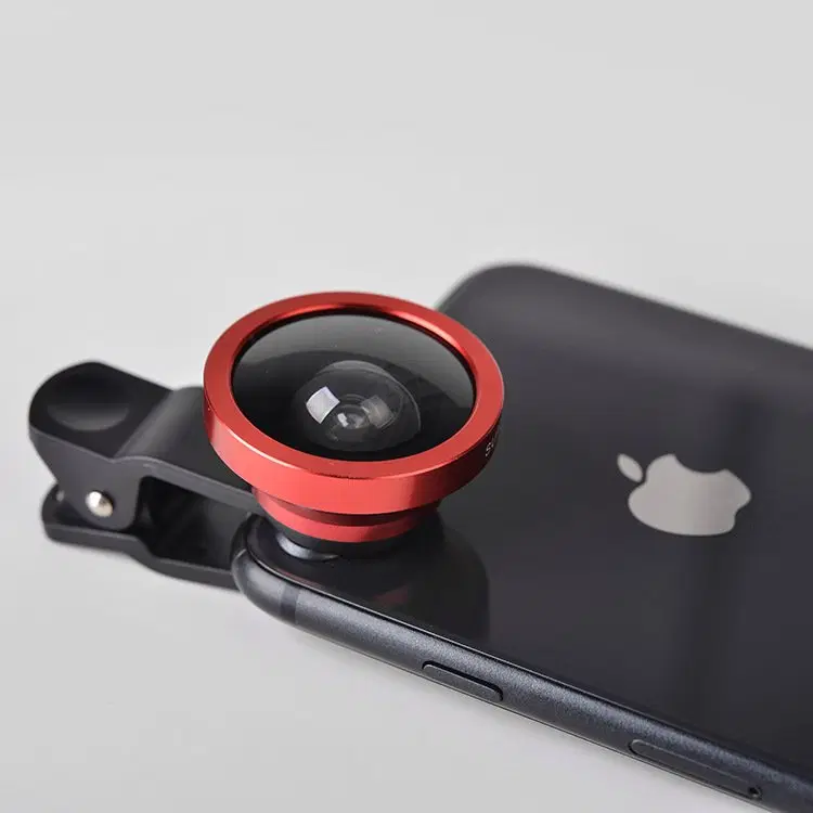 新しい赤 携帯電話・スマートフォン クリップ取り外し可能な広角 レンズ カメラアクセサリー撮影 レンズ