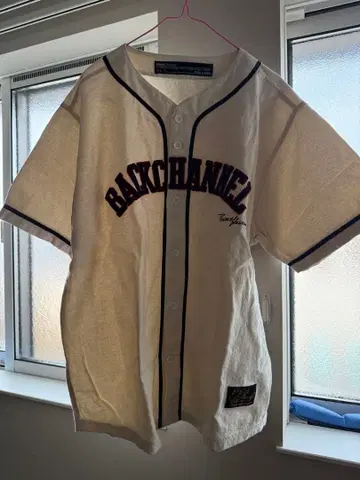 BackChannel 백 채널 베이스볼 셔츠 XL 화이트