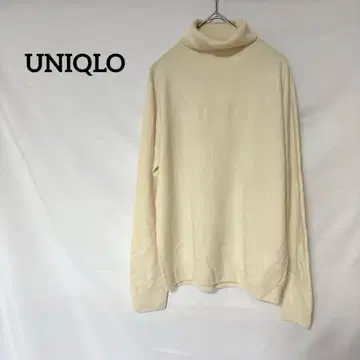 UNIQLO 터틀넥 스웨터 M 아이보리 캐시미어 100%