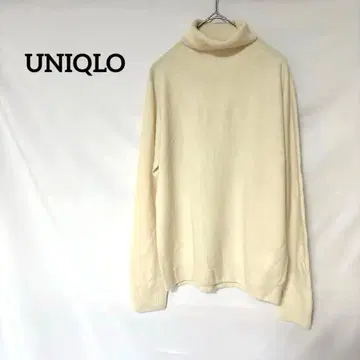 UNIQLO 터틀넥 스웨터 M 아이보리 캐시미어 100%