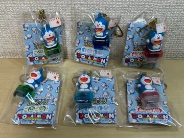 레트로 도라에몽 롤러 스탬프 키링 6개 세트 당시 물품