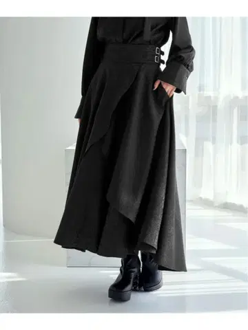 자카드 플러시 레이어드 스커트 HARE 하레 스커트 롱