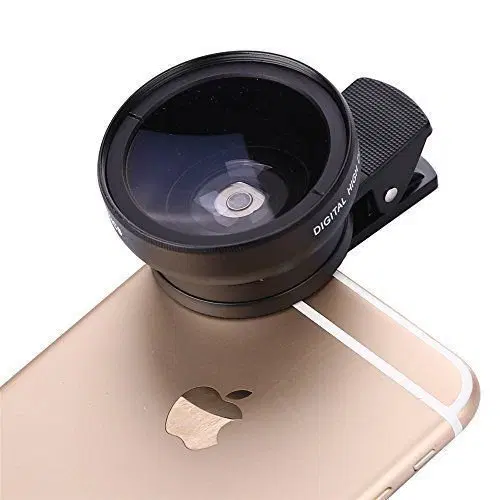 新しい黒 携帯電話・スマートフォン クリップ取り外し可能な広角 レンズ カメラアクセサリー撮影 レンズ