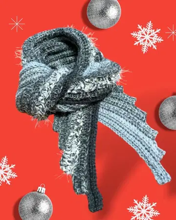 핸드메이드 라메 믹스 그레이 계열 머플러