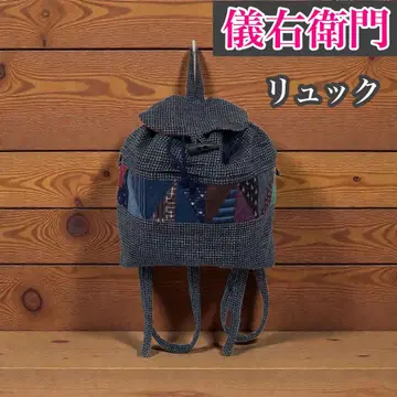 기우에몬 기에몬 백팩 체크 네이비