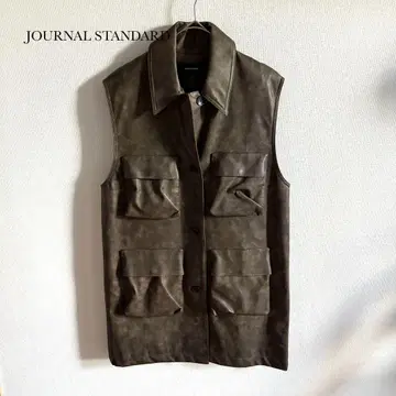 JOURNAL STANDARD 인조 가죽 베스트 자켓 튜닉
