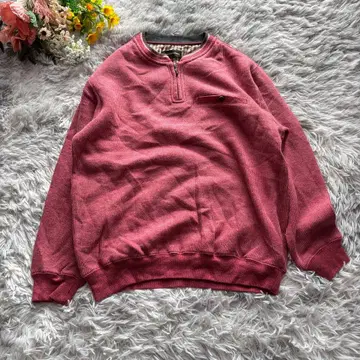 아담슨옴므 하프 지퍼 니트 남성용 [ L ] 핑크 계열 속기모 따뜻한