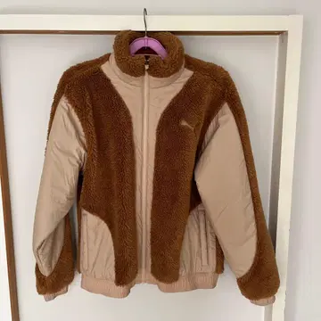 PUMA 플리스 자켓 베이지/브라운