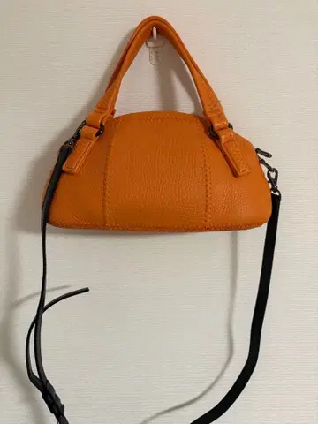 NAOTOSATOH (나오토사토) 아치 보스턴 백 미니 오렌지